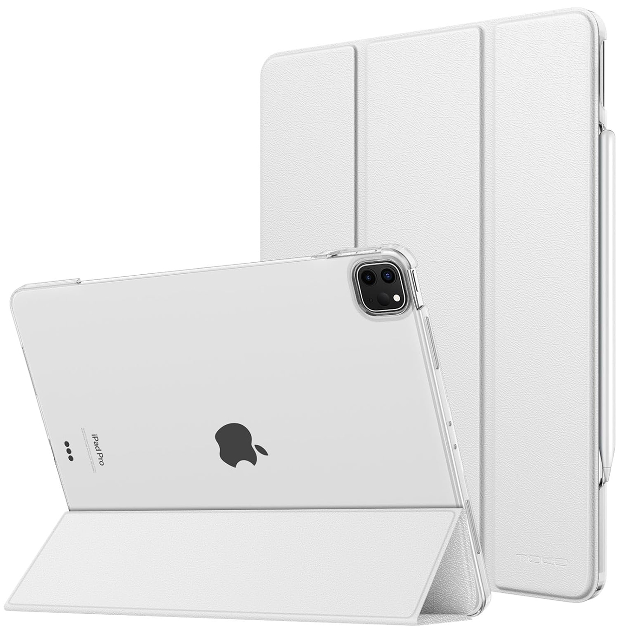 Slim Translucent Hard PC Protective Smart Cover with Stand for iPad Pro 11” 2024 A2836/A2837/A3006
